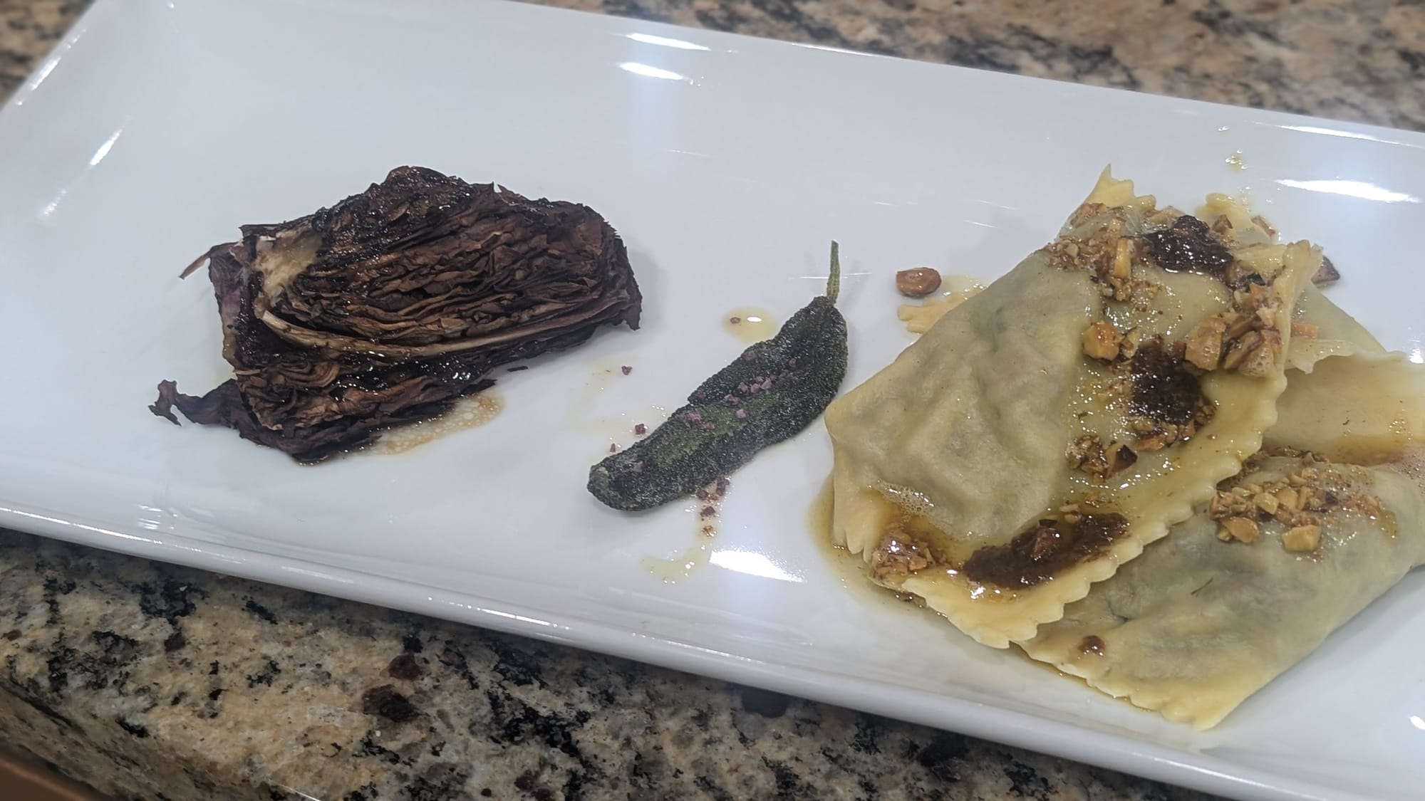 Lamb Pasta with Radicchio Salad